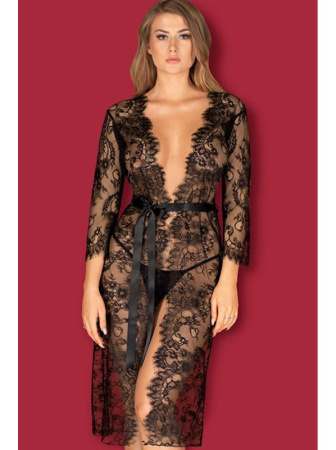 Пеньюар Obsessive Lashy peniuar Черный