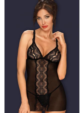 Комплект Obsessive Lucita chemise  Черный