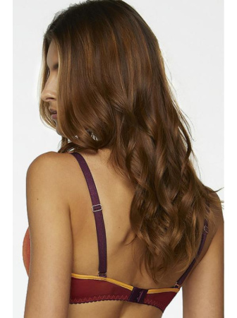 Бюстгальтер push up Kinga Golden Hour PU-756 Апельсиново-бордовый