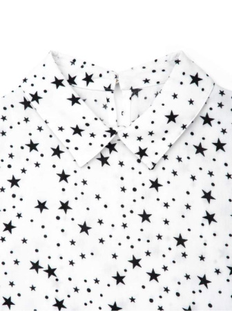 Легкая блузка со звездным принтом LBL 885 || Блуза жін. CE LBL 885, р.170-84-90, white-black Легкая блузка со звездным принтом LBL 885 || Блуза жін. CE LBL 885, р.170-84-90, white-black