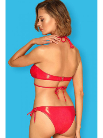 Купальник раздельный Obsessive Coralya - бюст с мягкой чашкой и бразилианки Красный