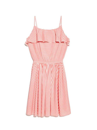 Ультрамодное платье в полоску на тонких бретелях LPL 911