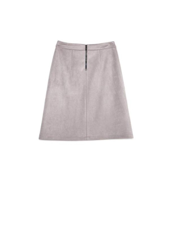 Замшевая юбка А-силуэта c рельефными линиями DESIRE || Спідниця жін. CE DESIRE, р.164-102, silver cloud