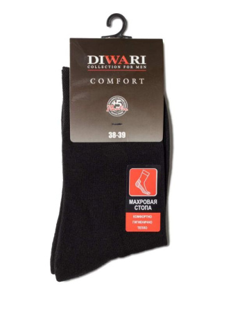 Носки муж. DW COMFORT 6С-18СП, р.23, 000 черный || Шкарпетки чол. COMFORT 6С-18СП, р.23, 000 чорний