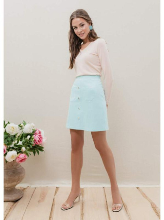 Юбка А-силуэта с металлическим декором MALIBY