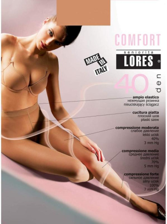 Колготки с распределённым давлением LORES Comfort 40, 2, castoro(шоколад)