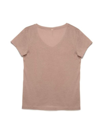 Футболка из хлопка с V-образным вырезом из хлопка премиального качества LD 1131 || Джемпер жін. CE LD 1131, р.170-96, woodsmoke