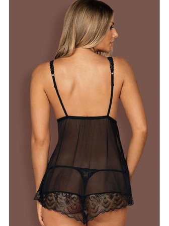 Комплект Obsessive Firella babydoll Черный || Комплект Obsessive Firella babydoll Черный Комплект Obsessive Firella babydoll Черный || Комплект Obsessive Firella babydoll Черный