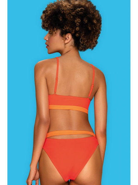 Купальник раздельный Obsessive Miamelle - бюст с мягкой чашкой и бразилианки Мандариново-апельсиновый