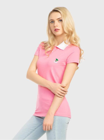 Футболка-поло с вышивкой LD 729 || ВТЖ Джемпер жін. CE LD 729, р.170-84, рожевий