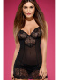 Комплект Obsessive Alluria chemise Черный