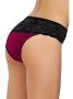 Полные трусики ORO Beatricia 2205 Бургундово-черный