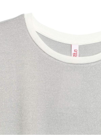 Комбинированный джемпер со спущенной линией плеча LD 629 || ВТЖ Джемпер жін. CELG LD 629, р.170,176-88, сірий