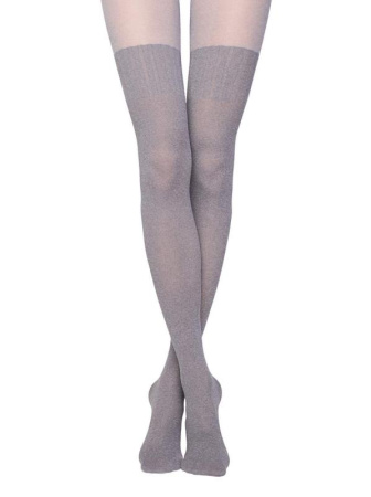 Колготки с имитацией гольфинов ERICA Lycra, р.4, grey