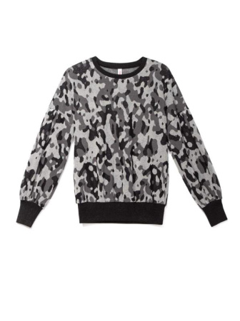 Ультрамодный джемпер с принтом &quot;камуфляж&quot; и мерцающим блеском 839 || Джемпер жін. CE LD 839, р.170-100, grey