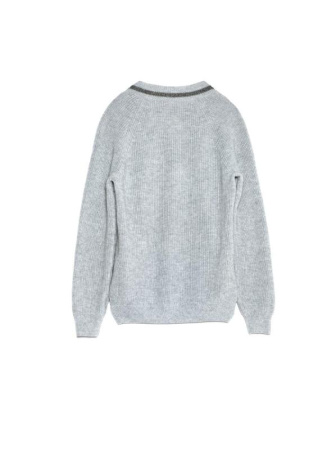 &quot;Oversize&quot; пуловер из итальянской пряжи с кашемиром LDK 066 || Джемпер жін. CE LDK066 18С-218СП, р.170-96, moon grey