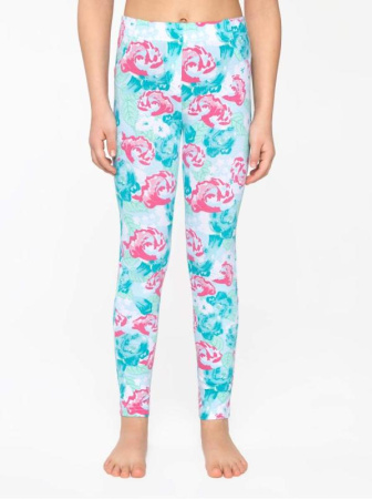 Леггинсы с цветочным рисунком ALIConte, р.146-76, mentol