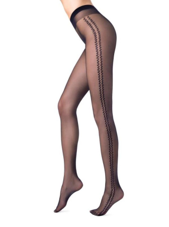 Колготки с лампасами BLISS Lycra, р.4, Nero