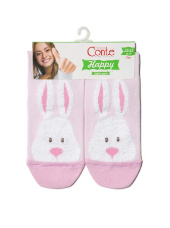 Носки жен. хлопковые Conte HAPPY 18С-268СП, р.23-25, 420 светло-розовый || Шкарпетки жін. бавовняні CE HAPPY 18С-227СП, р.23-25, 174 чорний-білий
