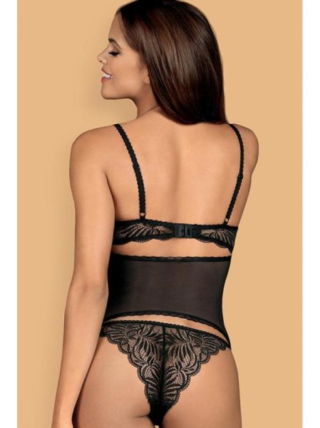 Комплект Obsessive Contica corset  Черный