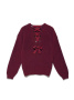 Стильный джемпер из объемной пряжи со шнуровкой на спине LDK 073 || Джемпер жін. CE LDK073 18С-225СП, р.170-92, grape wine