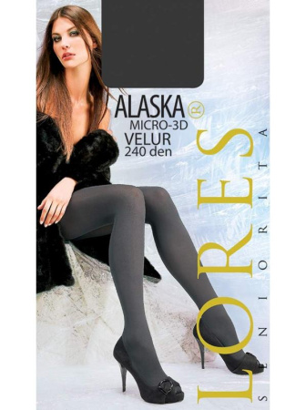Плотные колготки LORES Alaska Velur 240 micro 3D, 1/2, bordo(бордовый)