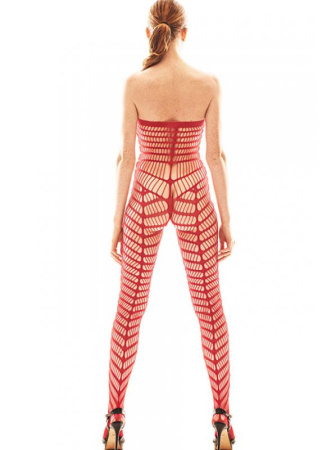 Комбинезон-сетка Anais Orica Красный || Комбинезон-сетка Anais Orica Красный