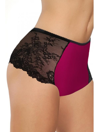 Полные трусики ORO Eleonora 2210 Бургундово-черный