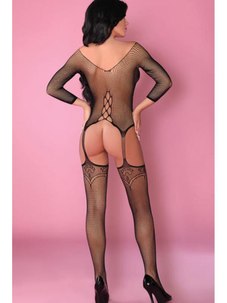 Комбинезон-сетка LivCo Corsetti Dalitso Черный