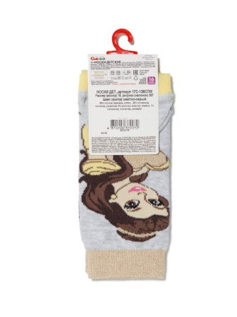 Шкарпетки дит. CK DISNEY (принцеси) 17С-138СПМ, р.18, 387 світло-сірий