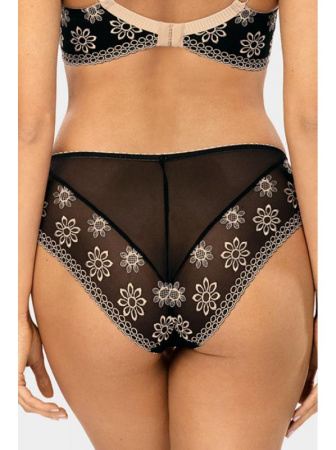 Полные трусики Ewa Bien Avero C110 Черно-бежевый