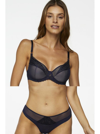Комплект Kinga Royal Blue - бюстгальтер push up PU-770 и полные трусики P-770/2 Темно-синий Комплект Kinga Royal Blue - бюстгальтер push up PU-770 и полные трусики P-770/2 Темно-синий