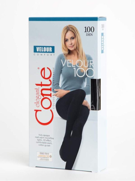 Матовые колготки VELOUR 100 Lycra, р.4, Nero Матовые колготки VELOUR 100 Lycra, р.4, Nero