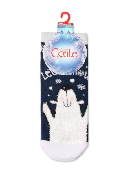 Носки жен. хлопковые Conte NEW YEAR 19С-67СП, р.23-25, 520 темно-синий