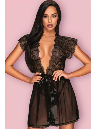 Пеньюар Obsessive Romanesa peignoir Черный