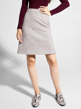 Замшевая юбка А-силуэта c рельефными линиями DESIRE || Спідниця жін. CE DESIRE, р.164-102, silver cloud