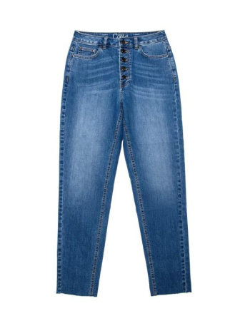 Eco-friendly джинсы Mom Fit с высокой посадкой CON-189 || Брюки джинсові жін. CE CON-189, р.170-106, mid blue Eco-friendly джинсы Mom Fit с высокой посадкой CON-189 || Брюки джинсові жін. CE CON-189, р.170-106, mid blue