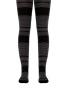 Колготки из микрофибры в разноцветную полоску MARIT, р.146-152, Nero || Колготки з мікрофібри в різнокольорову смужку MARIT, р. 146-152, Nero