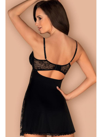 Комплект Obsessive Laurise babydoll Черный