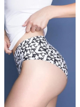 Полные трусики Julimex Optic Черно-белый