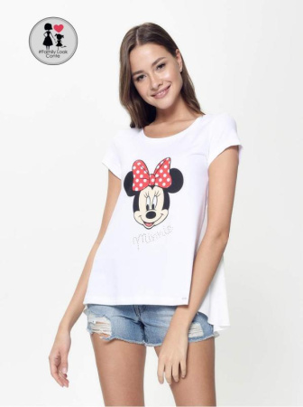 Ультрамодная футболка с мерцающими стразами Disney LD 946