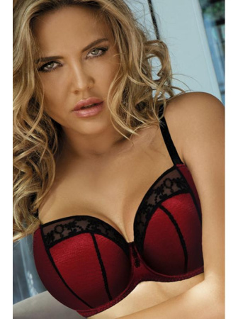 Бюстгальтер с мягкой чашкой Kinga Estelle SC-621 Вишнево-черный