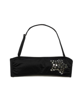 Лиф-бандо с металлическим принтом SILVER STAR || Бюстгалтер купальний жін. CE SILVER STAR, р.97-103, black