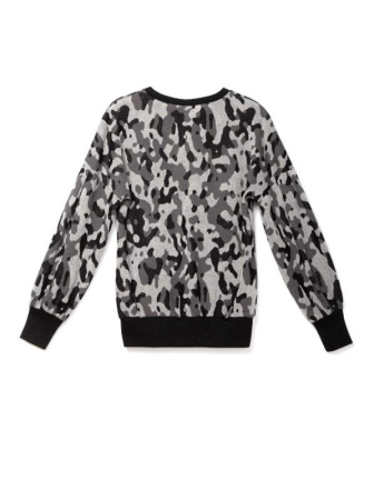 Ультрамодный джемпер с принтом &quot;камуфляж&quot; и мерцающим блеском 839 || Джемпер жін. CE LD 839, р.170-100, grey