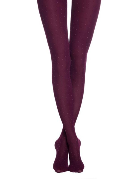 Колготки с рисунком "точки" POINT Lycra, р.2, marsala Колготки с рисунком "точки" POINT Lycra, р.2, marsala