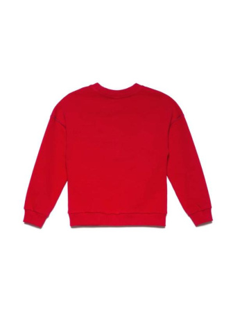 Хлопковый свитшот с мерцающей надписью Disney DD 970 || Джемпер дів. CE DISNEY DD 970, р.134,140-72, risky red