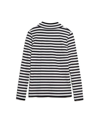 Водолазка в полоску из вискозы премиального качества LD 1037 || Джемпер жін. CE LD 1037, р.170-84, black-ivory