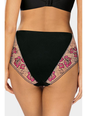 Полные трусики Ewa Bien Ivette C124 Черно-малиновый
