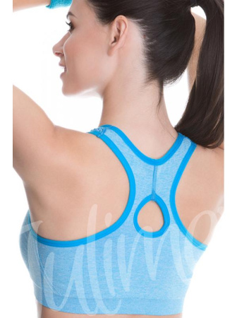 Спортивный уплотненный бюстгальтер Julimex Skip без косточек Голубой