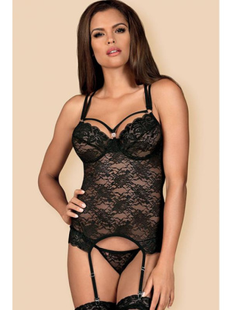 Комплект Obsessive 860-COR-1 corset Черный